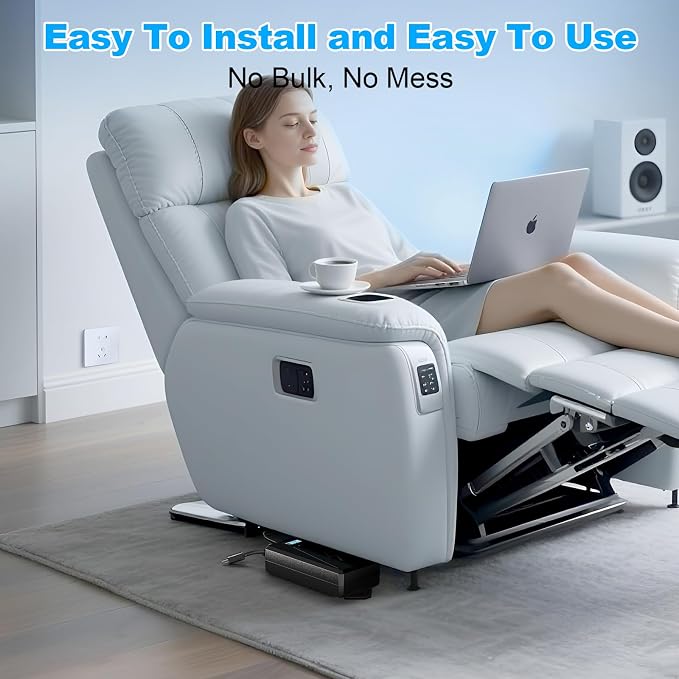 Battery Pack for Reclining Furniture,2500mAh Recliner Battery Packs Rechargeable 2 Pin, Universal Wireless Batteries for Reclining Furniture with Charger for Power Recliner, Power Sofa and Lift Chair