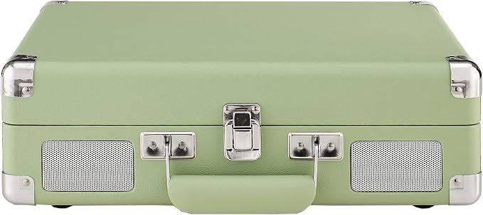 Crosley CR8005F-MT Cruiser Plus Vintage 3-Speed Bluetooth in/Out Suitcase Vinyl Record Player Turntable, Mint