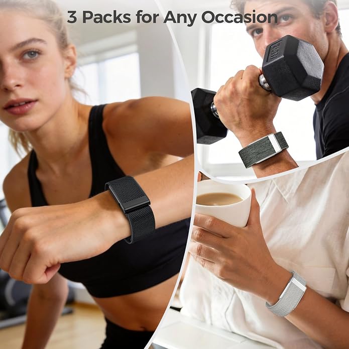 Tensea 3 Packs Nylon Sport Band Compatible with WHOOP 5.0/MG, One, Peak & Life – Breathable Loop Strap, Comfortable Wristband, Quick-Dry Replacement Watchband Accessories for Men Women, NOT for WHOOP 4.0