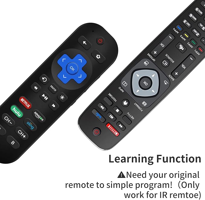 Gvirtue Replacement Remote Control - Compatible with Roku Express, Premiere, Ultra, Box, Player, 1, 2, 3, 4 - NOT for Stick or TV