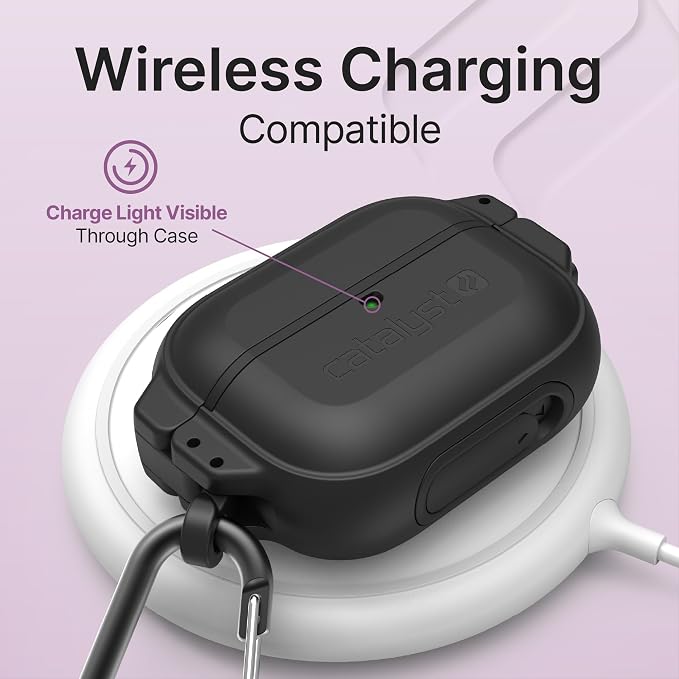 Catalyst Total Protection Case for AirPods Pro 2nd Generation Case - Waterproof, and Shockproof Rugged Full Body Case for AirPods Pro 1 and AirPods Pro 2, Secure Locking System Case with Carabiner