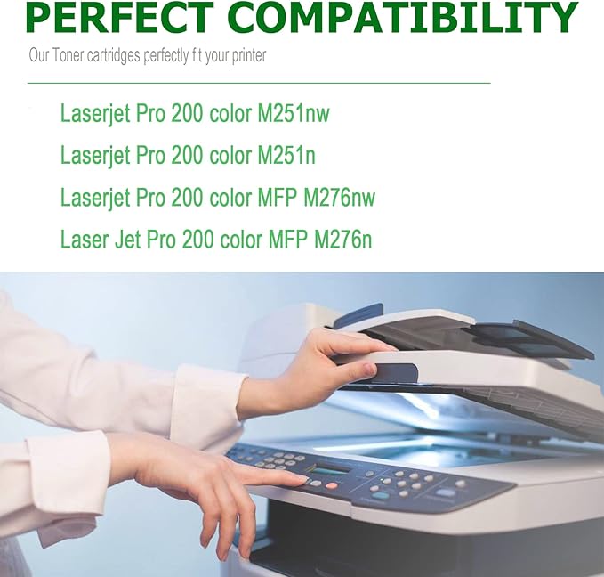 4 Pack Replacement for HP 131A 131X Toner Cartridges for LaserJet Pro 200 Color M251nw MFP M276nw M251n M276n Printer Ink CF210X CF211A CF212A CF213A (Black,Cyan, Magenta, Yellow)