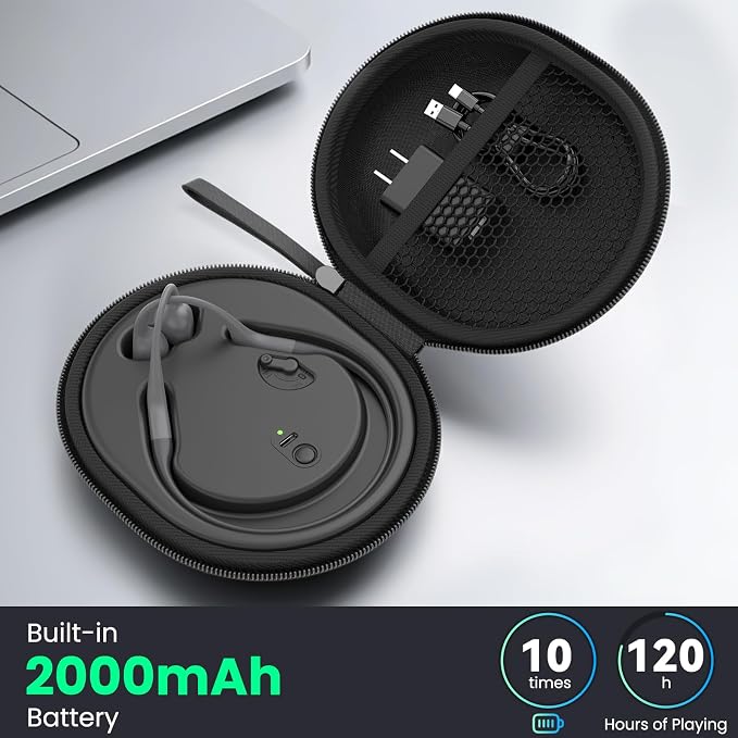 Charging Case Compatible with Shokz Headphones, FEFAIA 3 in 1 Wireless Fast Charging Station Built in 2000mAh, Magnetic Charger Stand Dock Cord Charging Cable for Aftershokz Aeropex AS800/S803