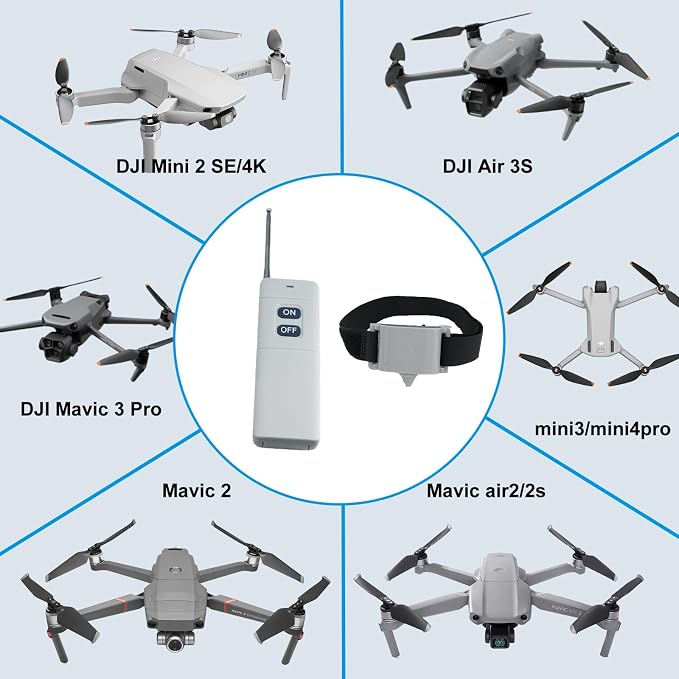 Universal Drone Airdrop System Compatible with DJI Mavic Mini 4 Pro, Mini 3, Mini 2, Air 2, Air 2S, Mavic 3 Pro, Mavic 2 - Payload Clip, Release Device, Airdropper with Fish Bait Ring Thrower Accessories (Drones Not Included)