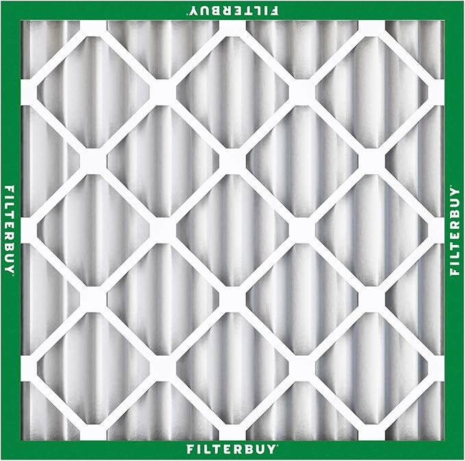 Filterbuy 16x16x2 Air Filter MERV 8 Essential Dust & Allergy Defense (5-Pack), Electrostatic Pleated HVAC AC Furnace Filters Replacement, Made in USA (Actual Size: 15.50 x 15.50 x 1.75)