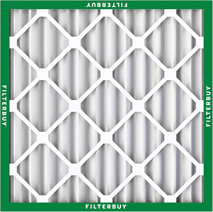 Filterbuy 18x18x2 Air Filter MERV 8 Essential Dust & Allergy Defense (5-Pack), Electrostatic Pleated HVAC AC Furnace Filters Replacement, Made in USA (Actual Size: 17.75 x 17.75 x 1.75)