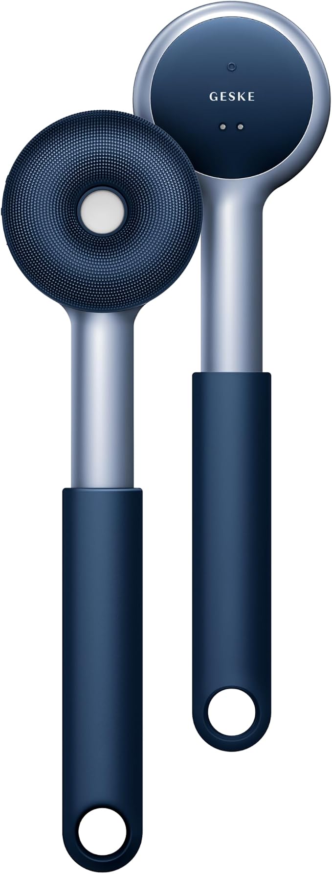 GESKE LED Sonic Full-Body Brush | 9 in 1 | Body Cleansing Brush & Intensive Exfoliator with LED | with SmartSonic Pulsations | Expert Deep Cleansing & Massage | Rough Skin Remover | Adjustable Handle