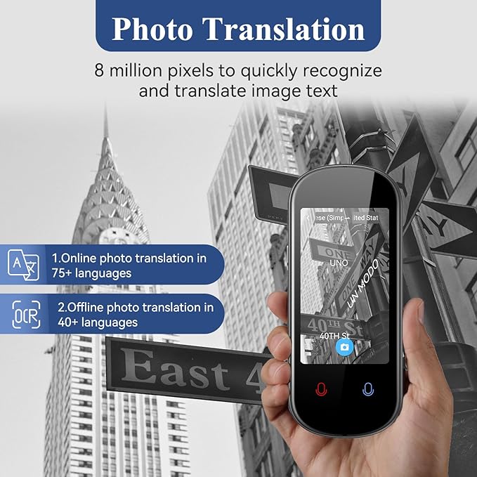 Language Translator Device, VORMOR Two-Way AI Voice Translator for Voice/Text/Offline/Photo Translation 150+ Language Online Translation Portable Tow Way Translator Device for Business Learning Travel