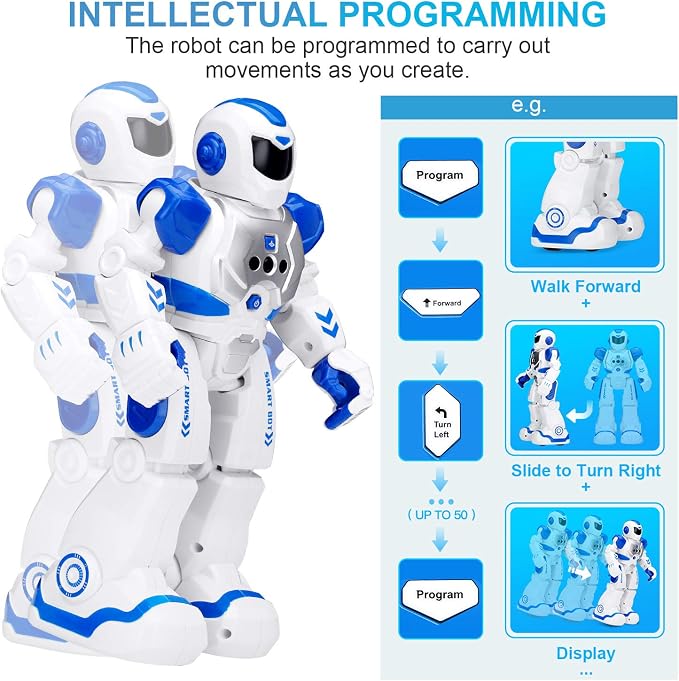 KingsDragon Robots Toy for Kids, RC Gesture Sensing Toy, Interactive Walking Singing Dancing Robot Birthday Presents for Boys Girls Age 6 7 8 9 Years Old