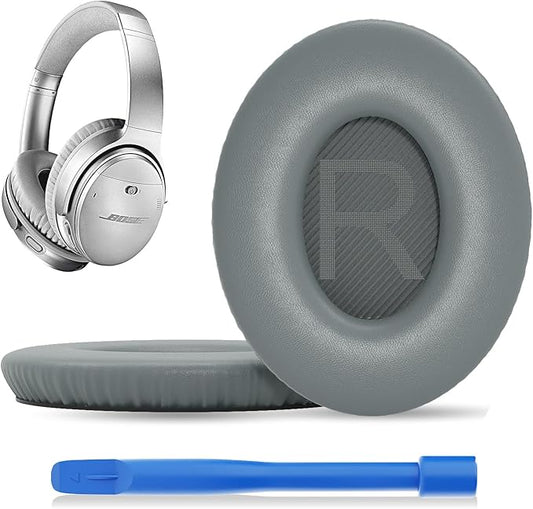 Replacement Ear Pads for Bose QC35, EarPads for Bose QuietComfort 35 / Quiet Comfort 35 II Wireless Over-Ear Headphones, Gray