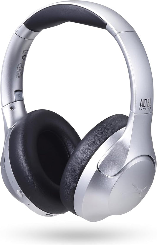 Altec Lansing ComfortQ 2.0 Over Ear Bluetooth Headphones, Wireless Noise Cancelling Headphones with 50-Hour Battery, Foldable Design, Voice Assistant, Quick Charge, Bluetooth 5.3