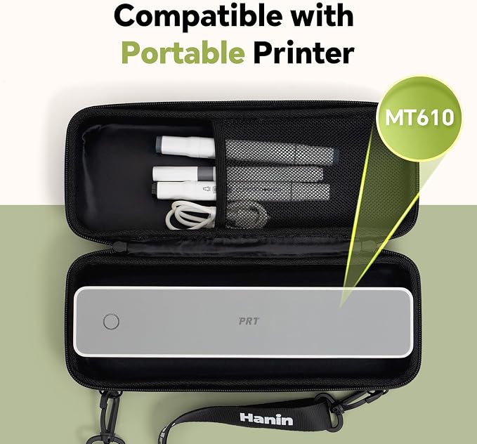 PRT MT610 Pro Thermal Printer and Carrying Case Black