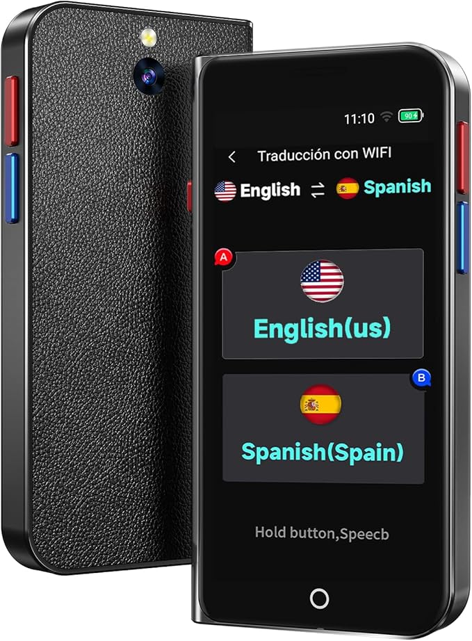 Language Translator Device No Wifi Needed, High-end Upgraded Ai Translator, Offline Real-Time Voice Spainish Translation, Support 150 Languages, Recording&Photo Premium Translation Device for Business