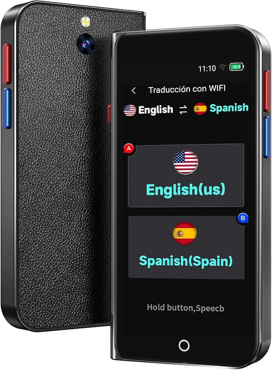 Language Translator Device No Wifi Needed, High-end Upgraded Ai Translator, Offline Real-Time Voice Spainish Translation, Support 150 Languages, Recording&Photo Premium Translation Device for Business