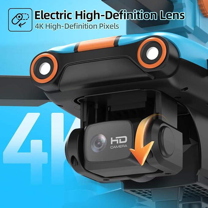LMRC-12D Max Bullet Drone with 4K Camera for Adults Beginner, Foldable 2.4GHz FPV Drone With Turret,30 Mins Flight Time, RC Quadcopter,2 Batteries