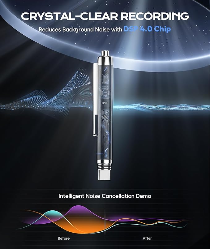 72GB Digital Voice Recorder w/USB Type-C, Portable Dictahpone Recording Device, One-Touch Start Voice Active Recorder with Playback, Portable Audio Recorder for Class Meeting