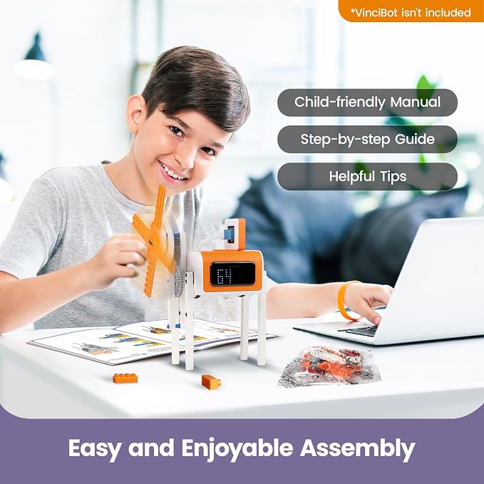 Vincibot Coding Robot with Inventor Kit for Kids 8-12