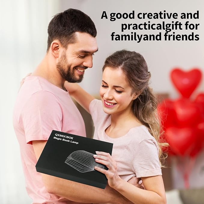 QXMGCBOK Folding Book Lamp Dragon Night Light, Portable Bedside Light (3 Colors) - Gift for Book Lovers