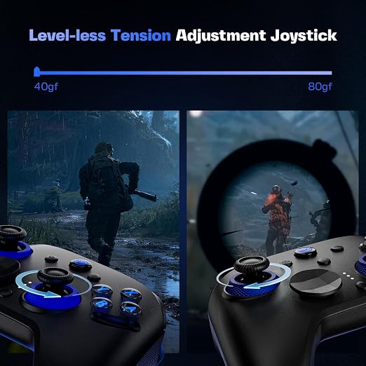 NYXI Imperial PC Gaming Controller with Adjustable Tension TMR Joysticks (Zero Drift), Interchangeable ABXY Buttons for PC/Switch Layouts, Dual-Mode Hall Triggers, 1200mAh Battery & Charging Dock – Compatible with PC, Switch, Android, TV