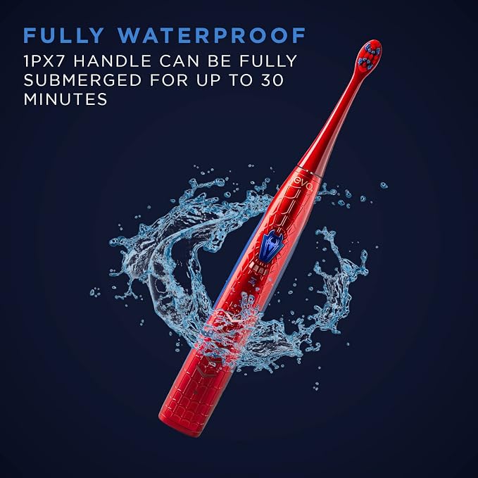 evo SPM-1 Spider-Man Rechargeable Sonic Toothbrush, Marvel Electric Toothbrush for Adults, Marvel Gifts, Soft Toothbrushes for Adults, Collector's Edition