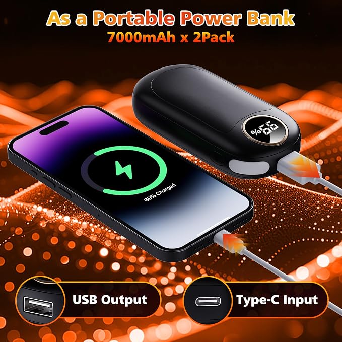 CRISLEX 4 Pack Hand Warmers with Power Bank