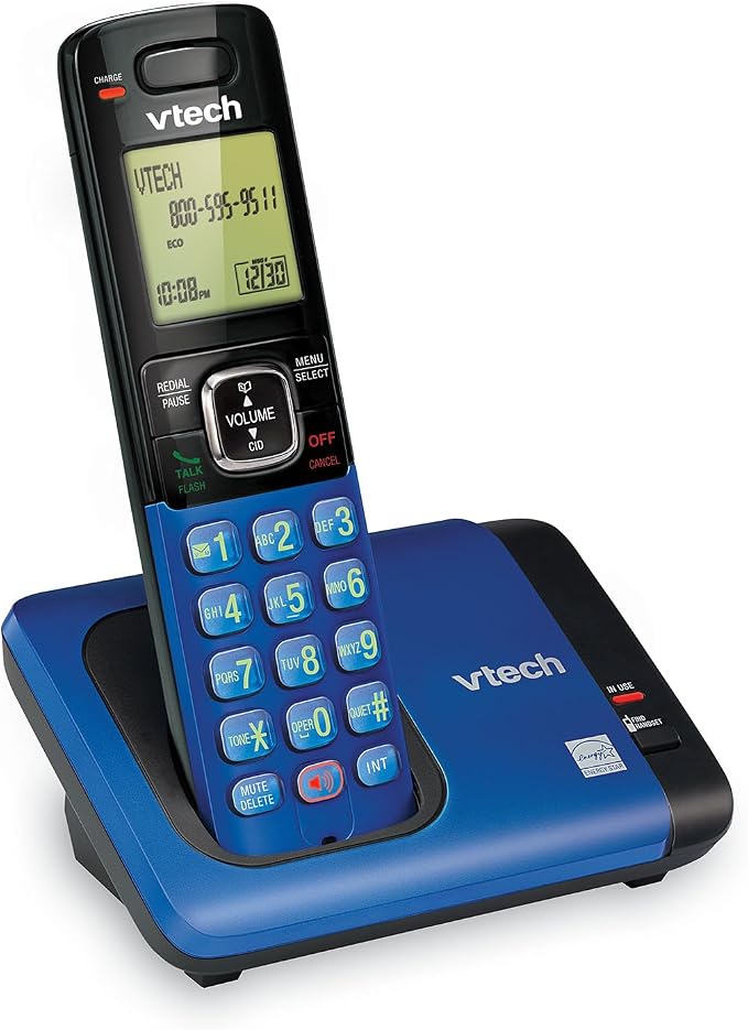 VTech CS6719-15 DECT 6.0 Phone with Caller ID/Call Waiting, 1 Cordless Handset, Blue