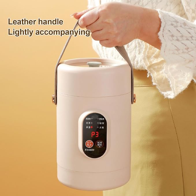 Mini Electric Pot, Mini Ramen Cooker Portable Noodles Cooker Electric Hot Pot for Pasta Soup Egg, Multifunctional Stewing Cooking Pot for Dorm, Office (US Plug 110V)