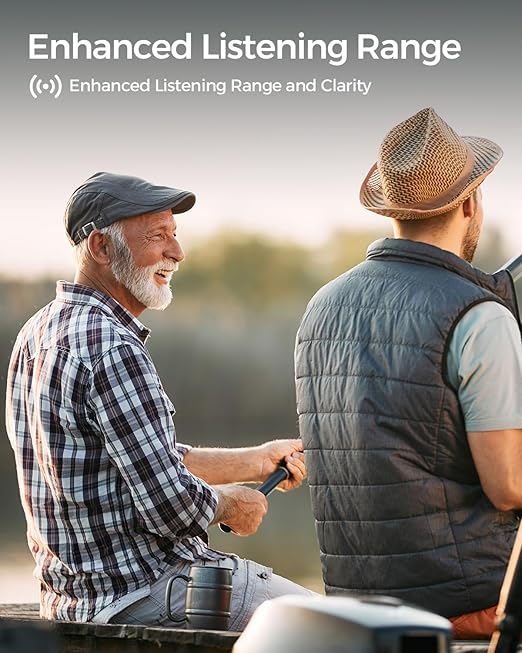 Convo Hearing Amplifier for Seniors with Remote Microphone and Noise Cancelling, Convo Rechargeable Personal Sound Amplifier, Hearing Devices for TV Listenings