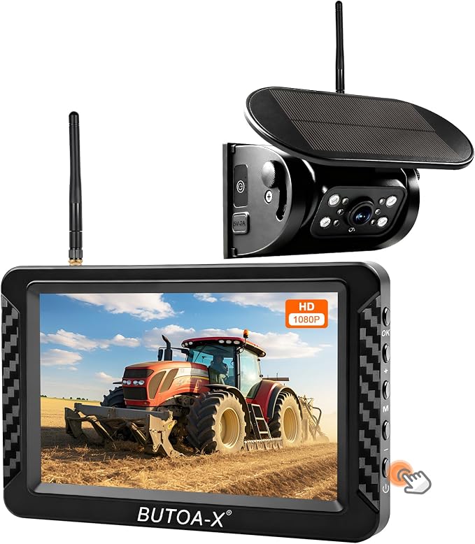 X5 Magnetic Solar Wireless Backup Camera with 5" HD Monitor, 1-Min Zero-Install for RV Truck Trailer, 320ft Signal Range, 15000mAh Battery & 5W Solar Panel Back Up Camera