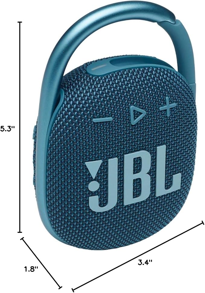 JBL Clip 4 - Portable Mini Bluetooth Speaker - Blue (Renewed)