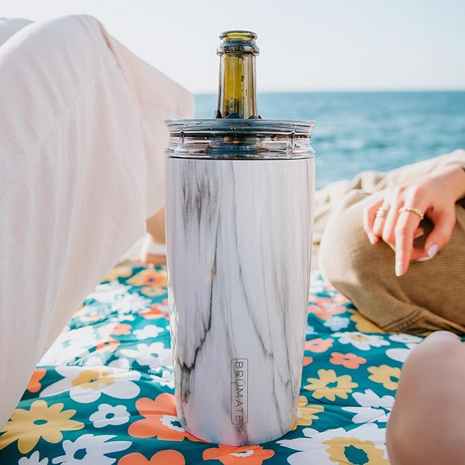 BrüMate Togosa 2-in-1 Wine Chiller Bucket & Pitcher | 100% Leakproof Locking Lid | Portable Chiller Fits Most Wine, Champagne, & Liquor Bottles | Perfect Wine Gift | 49oz (Llilac Dusk)