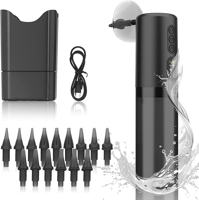 Electric Ear Wax Removal Kit, Ear Irrigation Flushing System with 4 Pressure Settings, Rechargerable, Waterproof, Effective Ear Wax Removal Tool