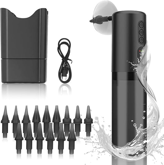 Electric Ear Wax Removal Kit, Ear Irrigation Flushing System with 4 Pressure Settings, Rechargerable, Waterproof, Effective Ear Wax Removal Tool