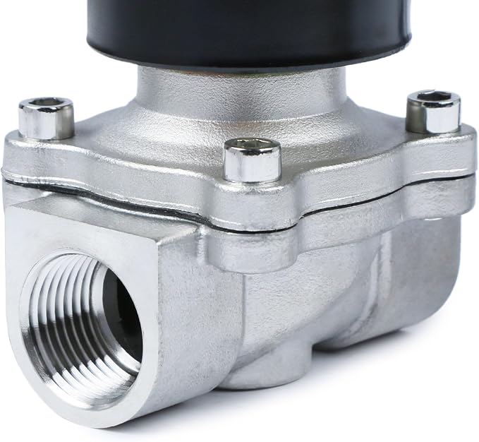 U.S. Solid Smart Solenoid Valve - 1/2 inch Wi-Fi APP-Controlled Stainless Steel Solenoid Valve, 110V AC