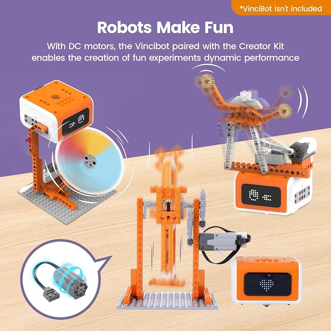 VinciBot Coding Robot with Creator kit for Kids 8-12