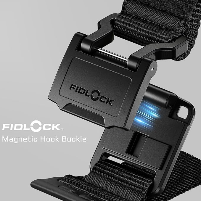 Bandletic Compatible with Apple Watch Bands 49mm 46mm 45mm 44mm for Men - Wide Soft Nylon Sport Strap Replacement with Magnetic Fidlock Hook Buckle for iWatch Series 11 10 9 8 7 6 5 4 Ultra SE 3 2 1