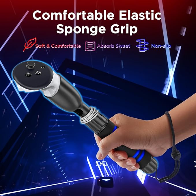 YOGES Gorilla Tag Long Arms Compatible with Meta Quest 3S/ Quest 3/ Oculus Quest 2/ Quest Pro/Rift S Controller, Beat Saber Handle Attachments VR Sticks Dual Extensions Grips for Playing VR Games