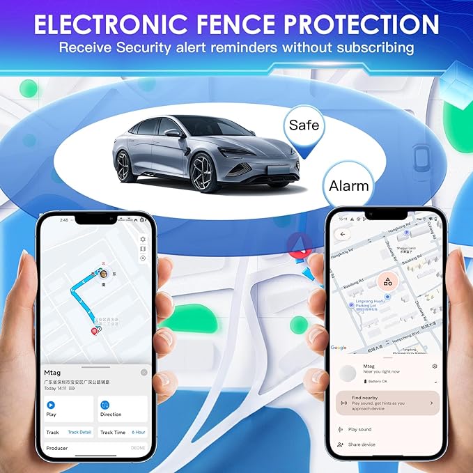 GPS Tracker for Vehicles - Hidden Tracking Devices for Cars, GPS Tracker No Monthly Fee, Car Tracker Device with Real-Time Location, Compact Tracker Device, Work with iOS and Android 2-Packs