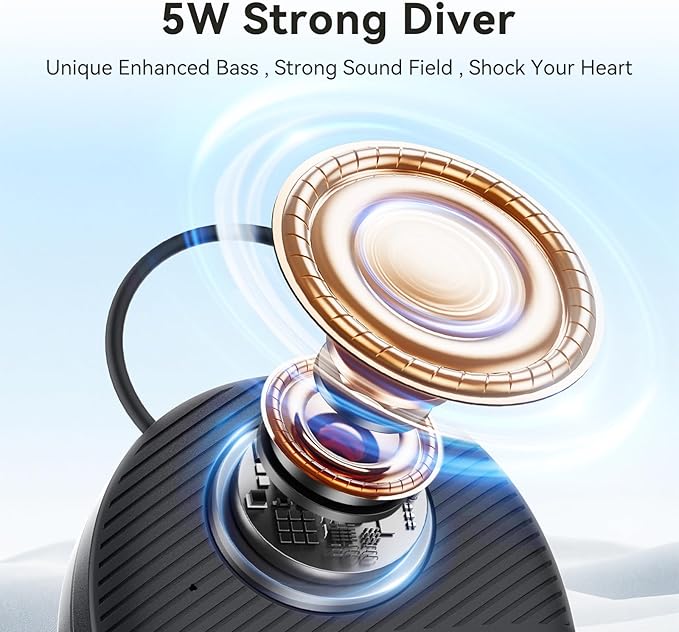Shower Radio Speaker with Bluetooth 5.4, AGPTEK Waterproof Wireless Bathroom FM with Suction Cup 12H Long Playback Time, Lanyard, LCD Screen Display, Handsfree Calling, Storage Card Playback (Black)