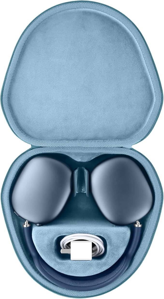 co2CREA Hard Case with Sleep Mode Replacement for Apple AirPods Max 2 / AirPods Max Wireless Over-Ear Headphones (Sky Blue Case)