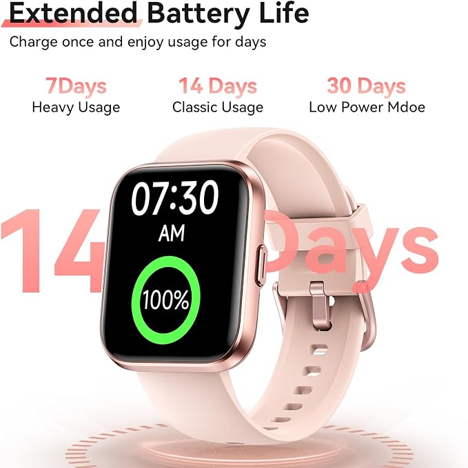 Smart Watches for Women, 1.85" HD Alexa Smart Watch for Android Phones & iPhones with Calls/Messages/Reminders, 3ATM 120+ Sport Modes Fitness Tracker Watch for Women with Heart Rate/Sleep/SpO2 Monitor