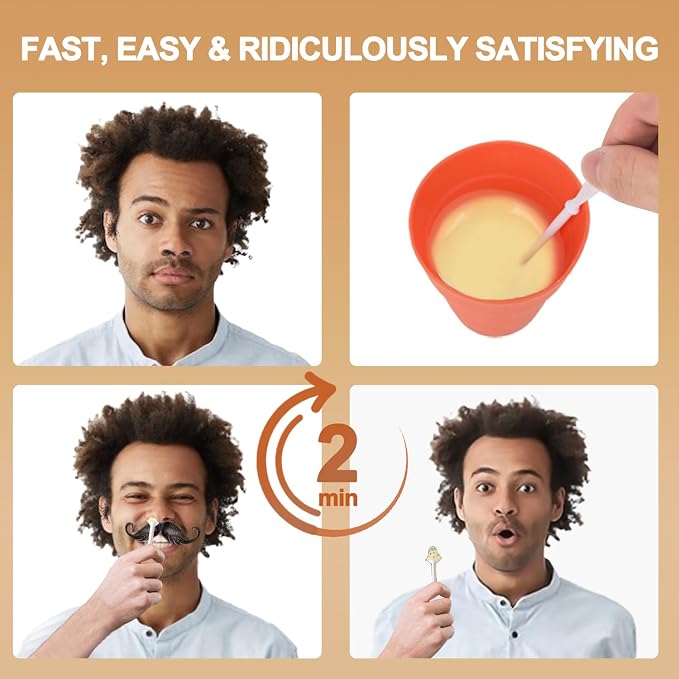120g Long-Lasting Nose Hair Waxing Kit with 48 Applicators | Painless and Easy Mustache Guard | CoFashion Nose Hair Remover for Men and Women
