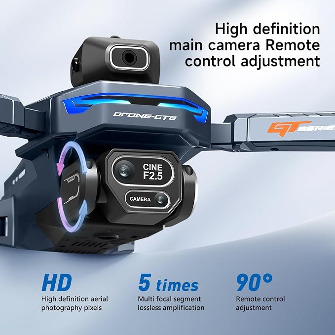 AXNEN Mini Drones with HD Camera for Adults,RC Drone with Screen On Remote Controller for Beginners and Teens,Brushless Motors,2 Batteries,Carrying Case,Foldable Quadcopter for Auto Return,Follow Me,Waypoints