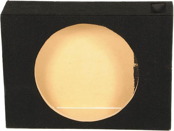 QPower Single 10-Inch Vented Subwoofer Box, Features 0.53 Cubic Feet of Airspace, Solid 5/8-Inch MDF Construction