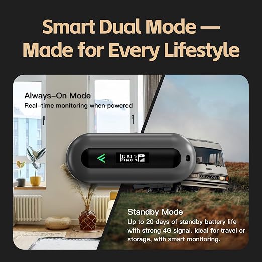 Cellular Temperature Monitor for RV Pet Safety – 4G Remote Temperature, Humidity & Power Outage Monitor for Vacation Home & Server Room | App Controlled | No WiFi | 2 Year Subscription Included | Swiss-Precision Sensor with 30-Second Updates for Faster...