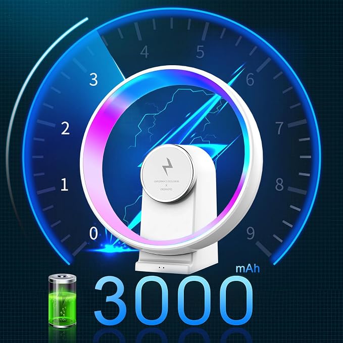 5-in-1 Color Changing Table Lamp, Portable Bluetooth Speaker,15W Wireless Charging Station, Dimmable Night Light, Phone Holder, Christmas Gift for Women, Men, Teen Boy Girl Trendy Stuff