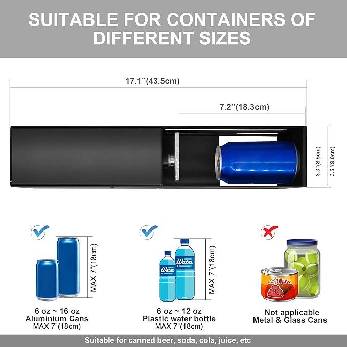 Electric Can Crusher for Recycling 12oz&16oz Aluminum Cans,16oz Metal Can Crusher, Heavy-Duty Smasher for Aluminum Seltzer, Soda, Beer Cans and Bottles for Recycling