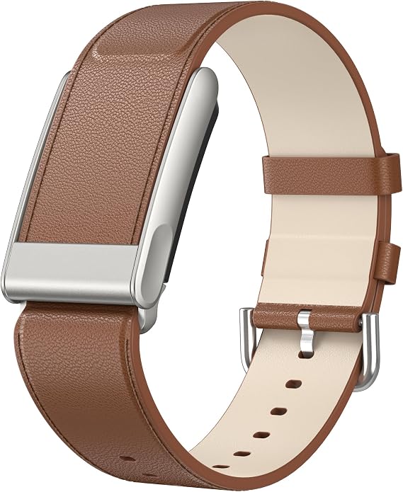 omee Leather Band Compatible with Whoop 5.0 Band Strap Men Women, Genuine Leather Rugged Durable Replacement Wristbands Straps for Whoop 5.0 Bands