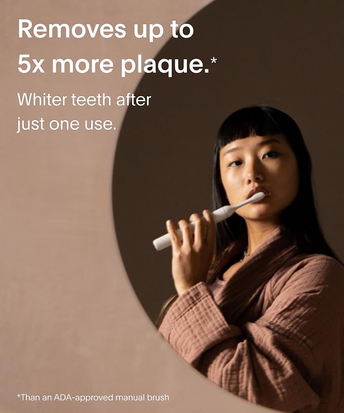 SURI Recyclable Plant-Based, Electric Toothbrush Heads - Long Lasting Replacement Heads | Compatible Only Sonic Electric Toothbrush - Sea Mist, Pack of 3