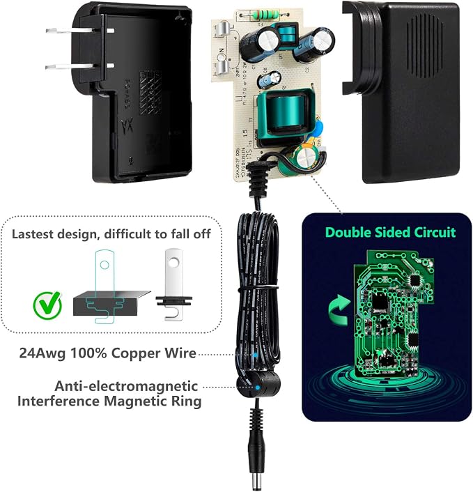 CHANZON 12V 1A 12W Power Supply AC DC Switching Adapter, 12 Volt 1 Amp AC/DC Wall Wart Converter Transformer, 100-240v 50 60HZ Input with 12vdc 1000ma Output